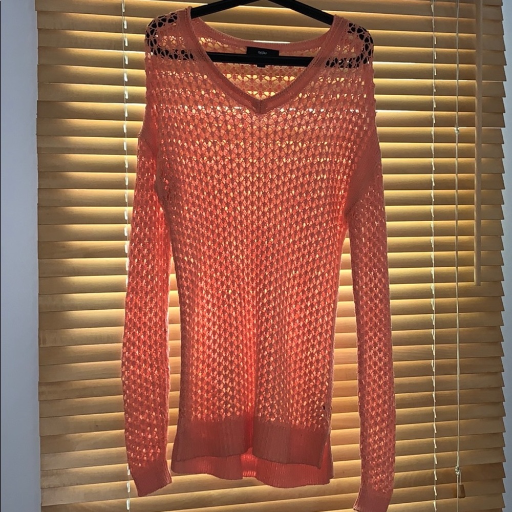 Orange Honeycomb Sweater